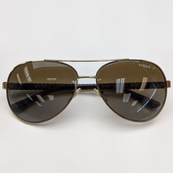 🕶️ Vogue VO3997-S 848/T5 Polarized Aviator Sunglasses 58/14-135 / ALH505🕶️ - Picture 1 of 8